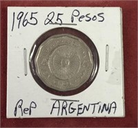 1965 25 Pesos Rep. Argentina