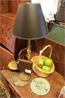Misc. Lot includes Brass Base Table Lamp & More