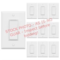 5 10pcs Deco rocker switch w/ wall plate