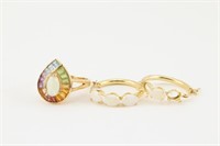 14K Ring w/Opal Amethyst Garnet Peridot & More