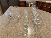 Wine Glass & Pitcher Set