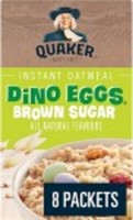 2 BOXES - Quaker Dino Eggs Instant Oatmeal, 8