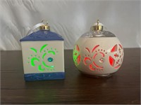 Lightscapes Light Up Ceramic Ornaments Colored or