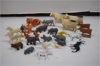 27 Vintage Miniature Plastic Animals