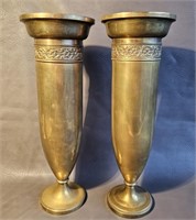 Brass Flower Vases -13+ inches (2)