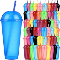 80PK 24oz Glitter Tumbler with Straw and Lid