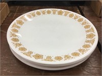 Eight corelle golden butterfly dinner plates