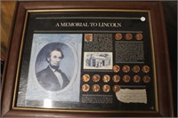 The Memorial to Lincoln Cent Collection in Frame