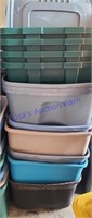 12 tote lot with lids 18 gallon or bigger