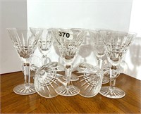 Waterford 8 Lismore White Wine Glasses
