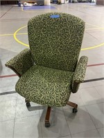 OFFICE CHAIR - GREEN FLORAL (LOCATED DAVIE, FL)