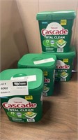 1 LOT 7-CASCADE TOTAL CLEAN  DISHWASHER DETERGENT