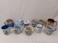 10 Souvenir Pottery Mugs