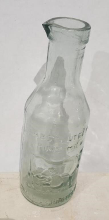 Vintage "Absolutely Pure Milk" Glass Bottle