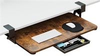 CALASK Desktop Keyboard Tray, Under Desk Pull Out,