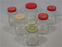 6 Kraft Glass Bear Jars