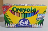 Crayola 64 ct. Washable markers. NIB