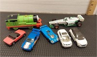 Train, race car,assorted cars
