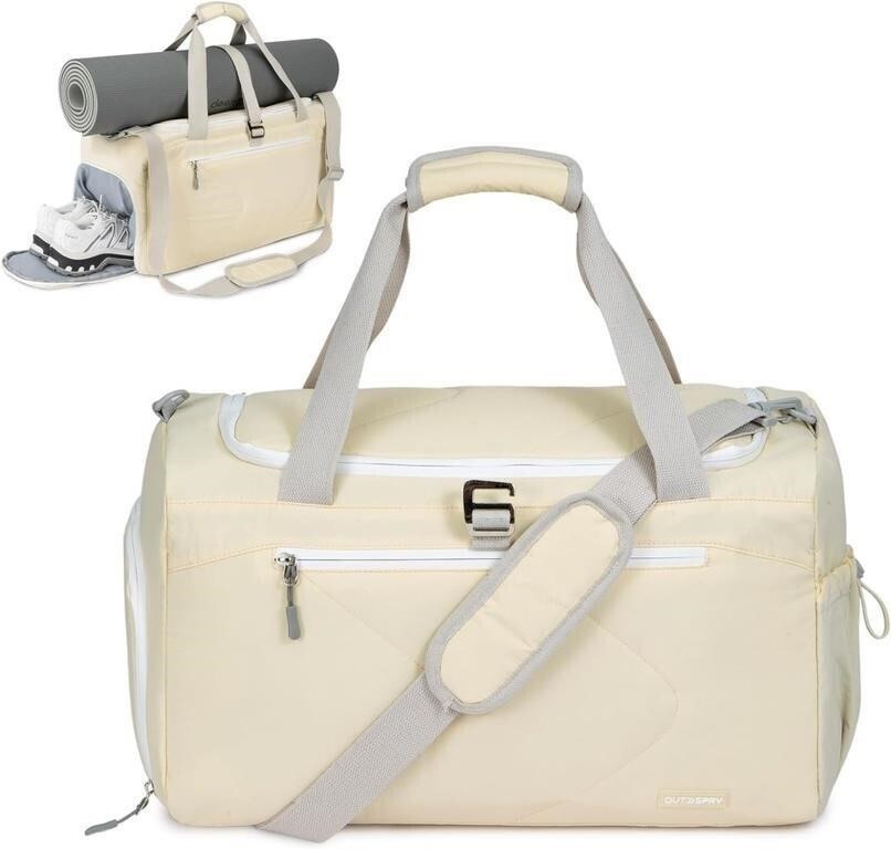 Travel Duffle Bag for Women,Beige