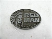 1988 Red Man Chewing Tobacco Pewter Belt Buckle