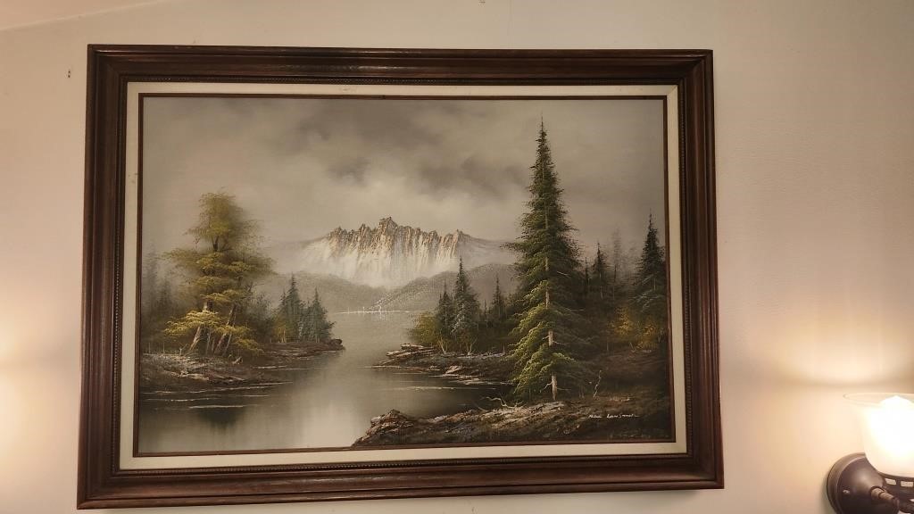 Signed Original Vintage Wilderness Oil Painting