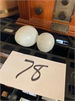 2 Glass Eggs