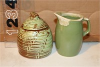 Frankoma Pottery Beahive & Hull Pitcher