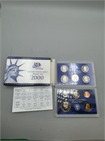 2000 US Mint Proof Set w/ Quarter Set