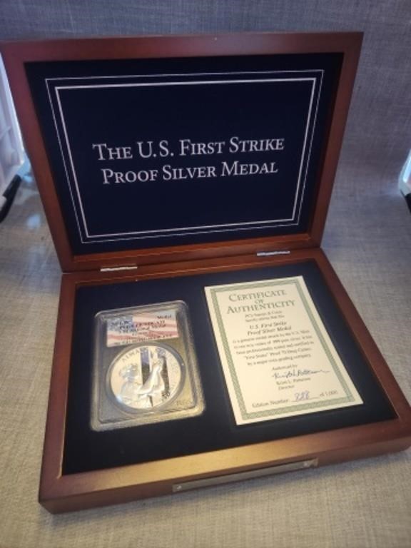 The U.S. First Strike Proof Silver Medal in