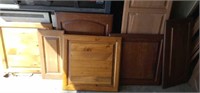 Various size wood cabinet doors - 8 total