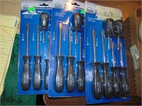 (3) Sets of Screwdrivers New in Pkg.