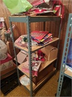 Metal Shelf, Gift Bags, Ornaments, Wreath