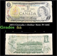 1973 Canada 1 Dollar Note P# 85C Grades f+