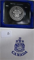 1971  BRITISH COLUMBIA DOLLAR COIN