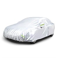 Basics Silver Weatherproof Car Cover - PEVA with