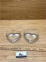 Glass Candy heart dishes