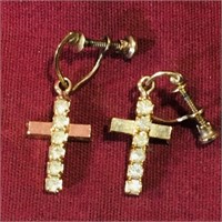 Pair Of Crucifix Earrings