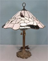 Stained Glass Swan Table Lamp