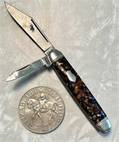Imperial pocket knife and 1977 crown coin