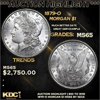 1879-o Morgan Dollar $1 Graded ms65 By SEGS