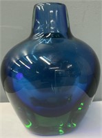 Fine 2 Color MCM Art Glass Vase, Italian?