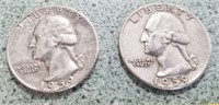 2 1959 Silver Quarters