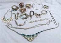 17 PC STATEMENT JEWELRY*SILVERTONE