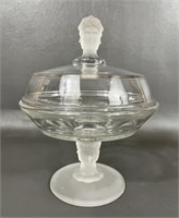 Duncan Miller Three Faces Covered Compote
