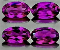 4 Natural Mozambique Rhodolite Garnets