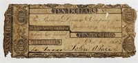 $10 1806 Hallowell Mass. Currency / Bank Note