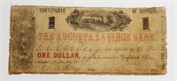 1861 $1 Augusta Savings Bank Note