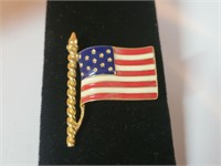 Trifari flag brooch