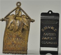 TWO WALL MOUNT MATCH HOLDERS