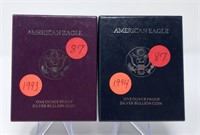 1993, ‘94 Silver Eagle Proofs